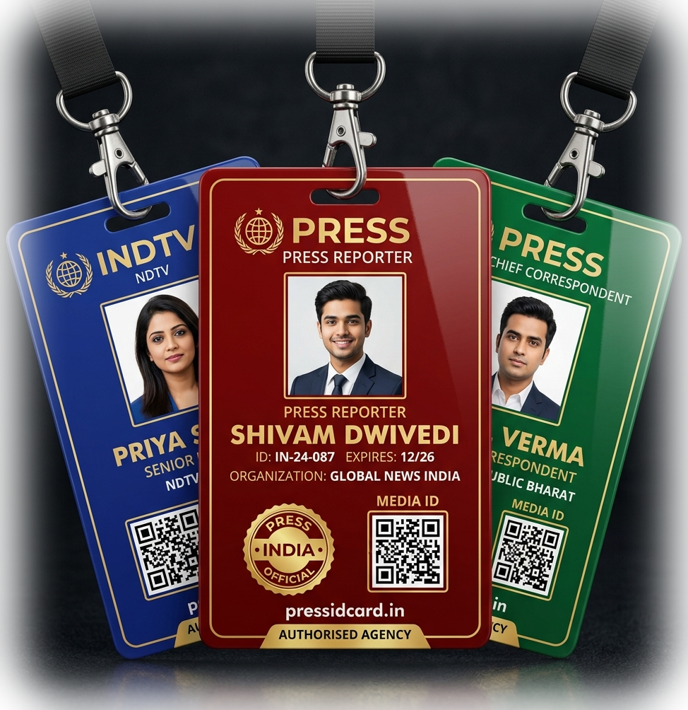 Press ID Card Portrait Stack